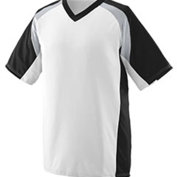 Youth Wicking Polyester V-Neck Short-Sleeve Jersey with Inserts Thumbnail